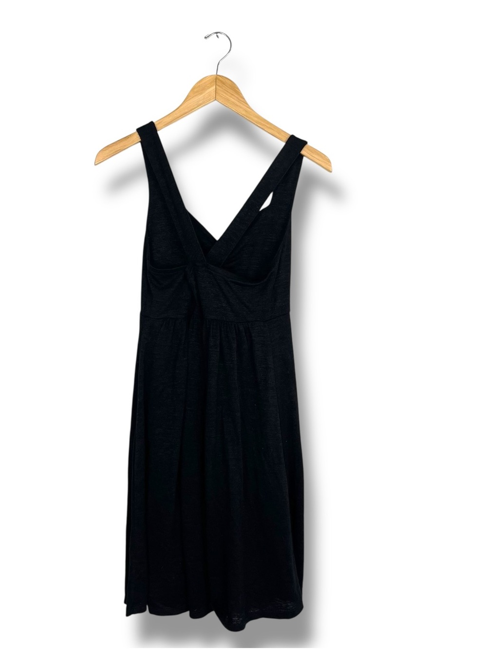 Universal Thread Cross Back Black Dress Medium Empire Waist Babydoll A Line - Picture 7 of 8